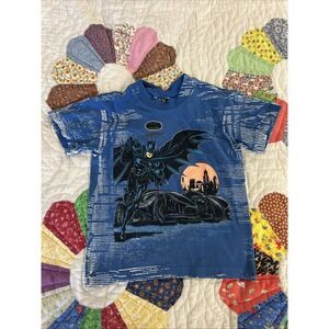 Vintage 1991 Batman DC Comics All Over Print T-shirt Size 7 Boys 90s Made In USA